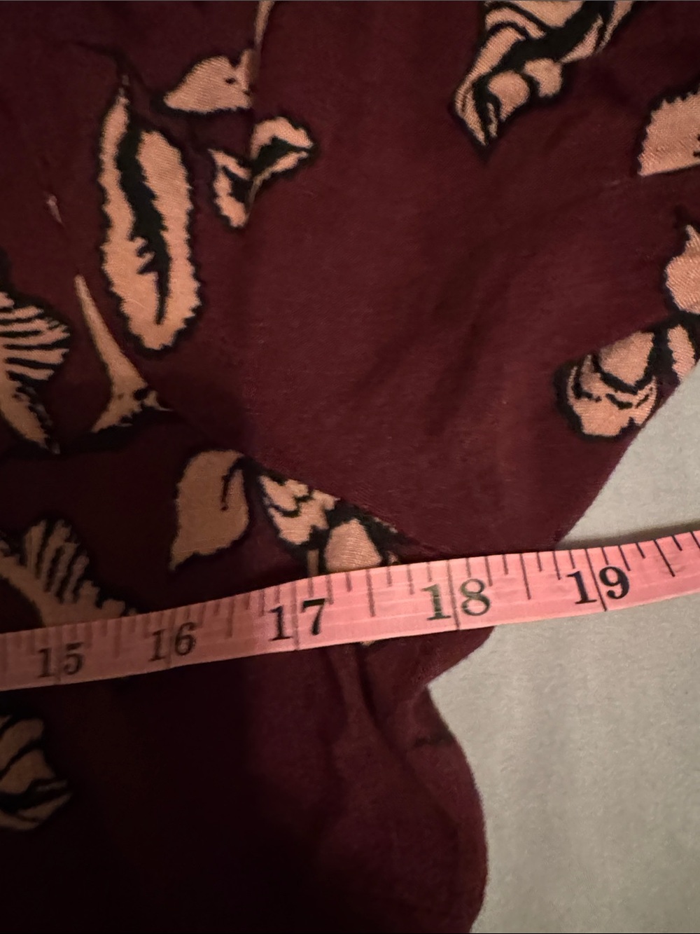Sonoma Burgundy Floral Long-Sleeve Midi Dress with Pink Print - Picture 9 of 9